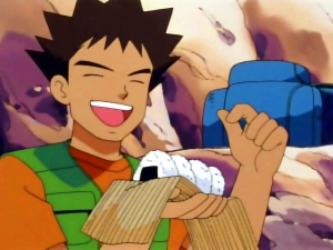 Brock shows off his nonexistent culinary skills.